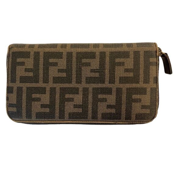 FENDI ZUCCA Print Long Zip Wallet - Picture 1 of 14